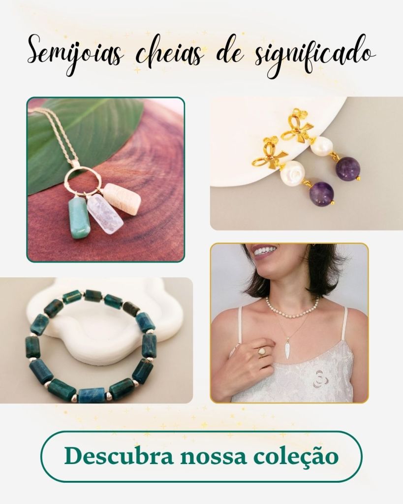 banner semijoias cheias de significado. Descubra nossa coleção.