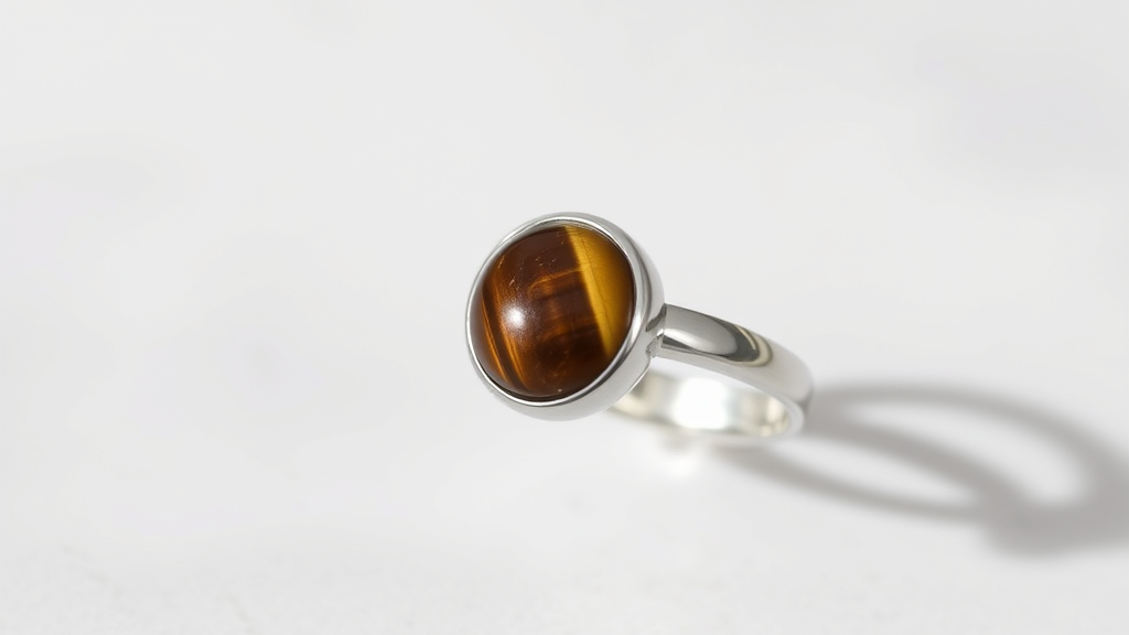 anel prata com pedra olho de tigre