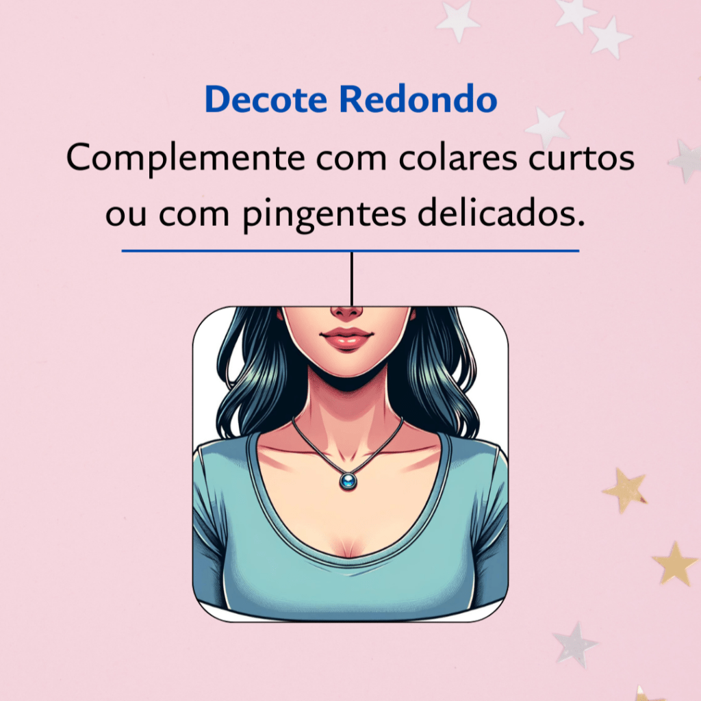 ilustração de uma mulher com decote redondo