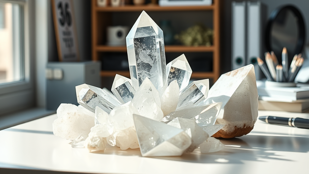 cristais no ambiente de trabalho