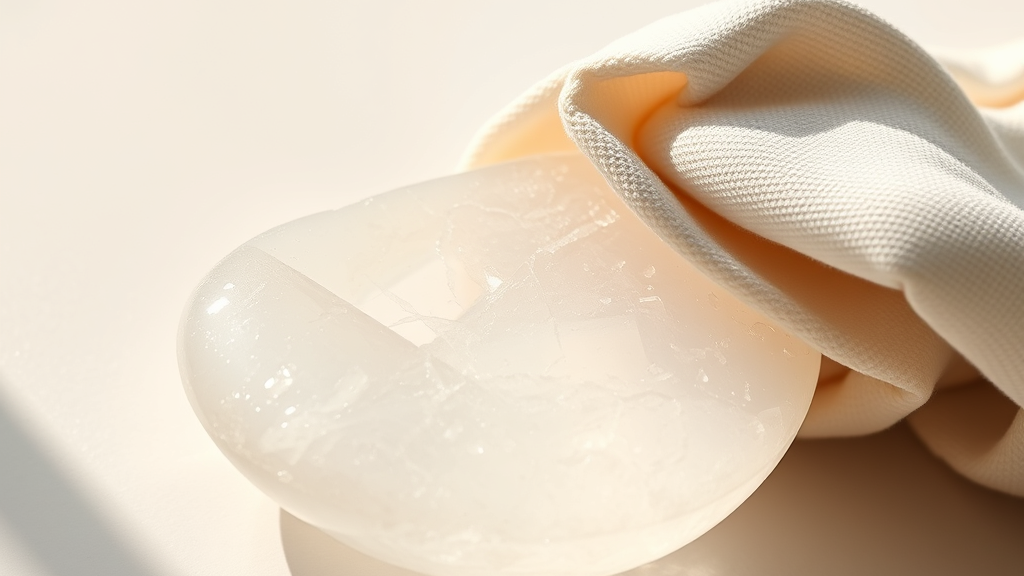 limpando com pano seco uma cristal natural