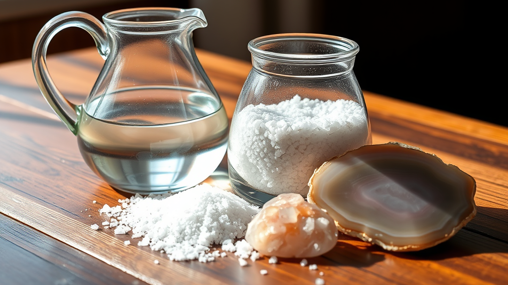 Como limpar quartzo rosa em água corrente