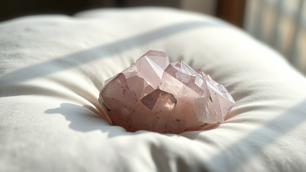 Lepidolita sob travesseiro para dormir melhor