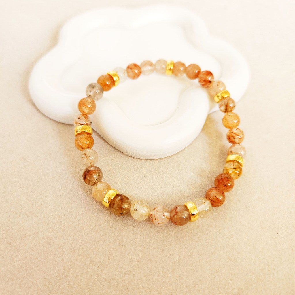 pulseira quartzo natural rutilado