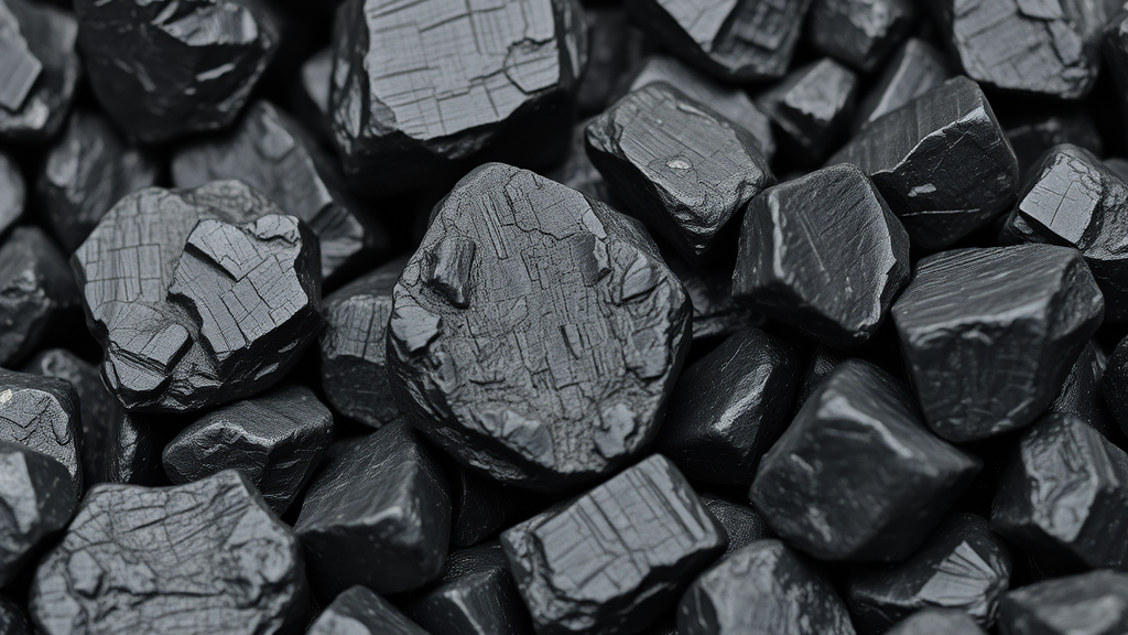 Turmalina negra bruta usada como pedra de proteção.